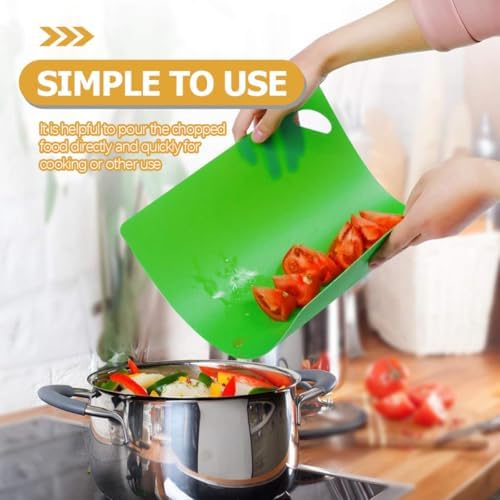 Non-slip Plastic Cutting Board Set 4pcs with Color-coded Food Icons