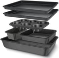 AIVIKI 6 Pieces Carbon Steel Baking Pans Set