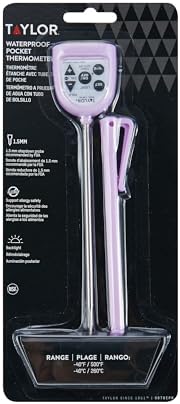 Taylor Digital Meat Thermometer, Purple Case