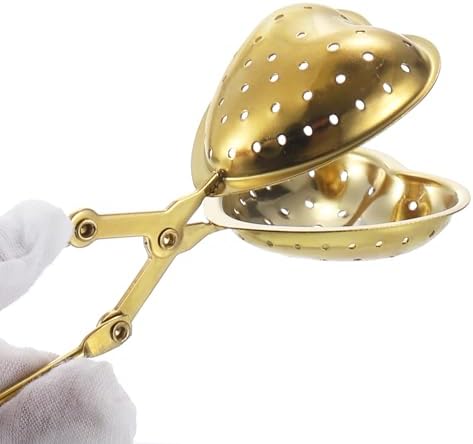 uxcell Heart Snap Tea Ball Infuser with Handle, Loose Tea Steeper