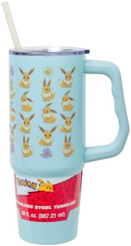 Silver Buffalo Pokémon Flower Cafe Eevee, Stainless Steel Tumbler