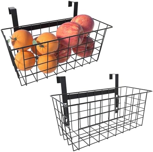 MaraFansie Basket with Hook, Grid Storage Basket, Over the Cabinet