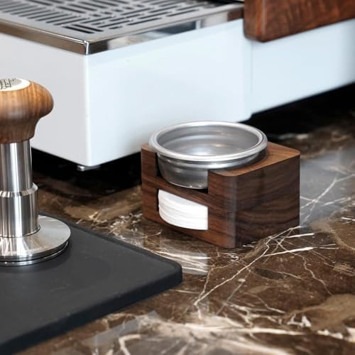 watchget Wood Espresso Paper Filter Holder Stand 58mm
