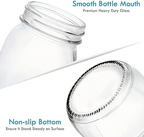 YEBODA 32 oz Wide Mouth Mason Jars, 6 Pack