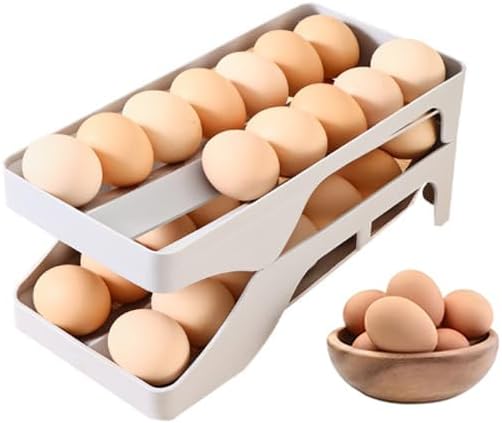 Automatic Rolling Egg Dispenser, 28-Egg Refrigerator Holder