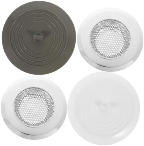 2 Sets Silicone Sink Strainers and Tub Stoppers for Drain Clogs