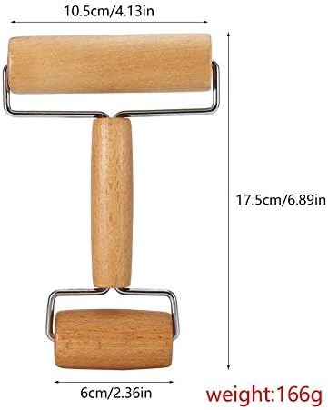 Rolling Pin Set, Wooden Beech Roller with Dual Size