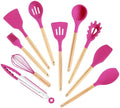 hecef Hot Pink Kitchen Utensil Set, 10 PCS