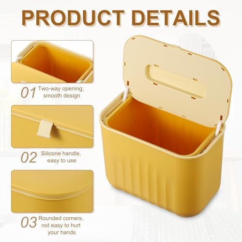 uxcell 7L Yellow Kitchen Compost Bin