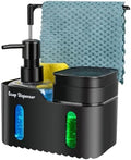 Hand and Dish Soap Dispenser Set, Black