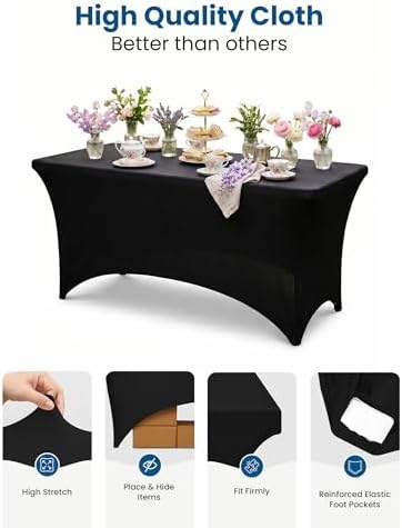 Utopia Kitchen Spandex Table Cloth 2 Pack