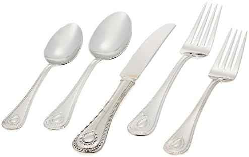 Lenox French Perle 65-Piece 18/10 Silverware Set for 12, Flatware