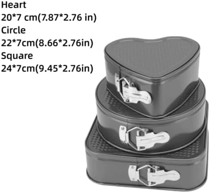 Cake Pan Set - Carbon Steel Nonstick Round Heart Square Shapes Baking