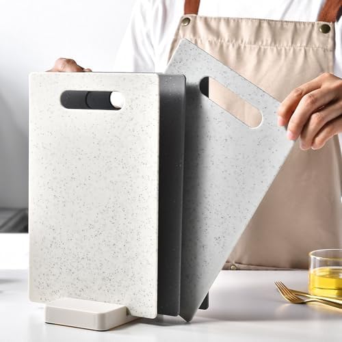 4PCS Chopping Board Set, Plastic Flexible Cutting Boards with Anti
