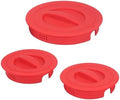 3 Pack Silicone Replacement Lids, Respectively Fits Pyrex 1-Cup, 2-Cup