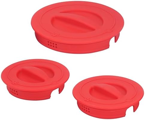 3 Pack Silicone Replacement Lids, Respectively Fits Pyrex 1-Cup, 2-Cup