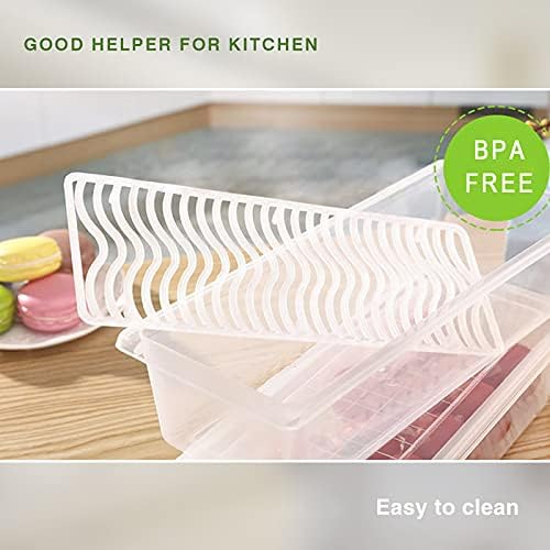 3 Pack 1.5L Fruit Storage Containers with Removable Drain Tray