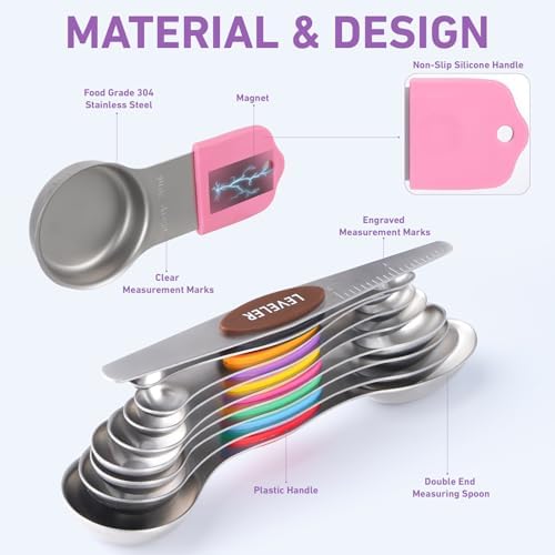 22-Piece Measuring Cups and Spoons Set, 304 Stainless Steel for MINI