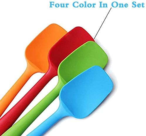 Food Grade Silicone Spatula Set Heat Resistant Small Rubber Spatulas,4