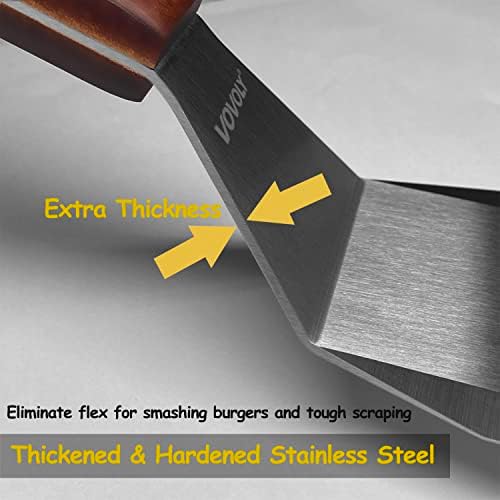 Metal Spatula for Cast Iron Skillets and Flat Top Grills, Full Tang