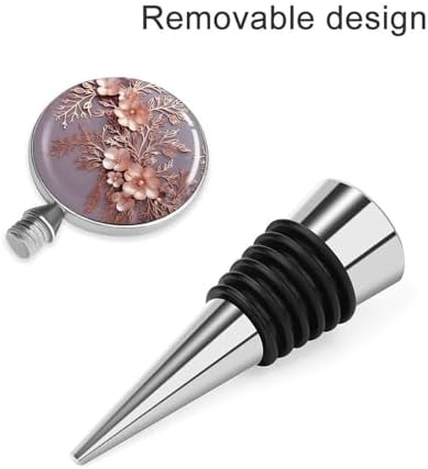 Elegant Decorative Floral Wine Stopper Vacuum Alloy Wine Bottle