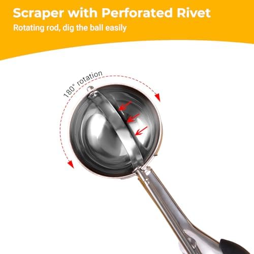 Cookie Scoop Set, Cookie Scoops for Baking Set of 3, Stainless Steel