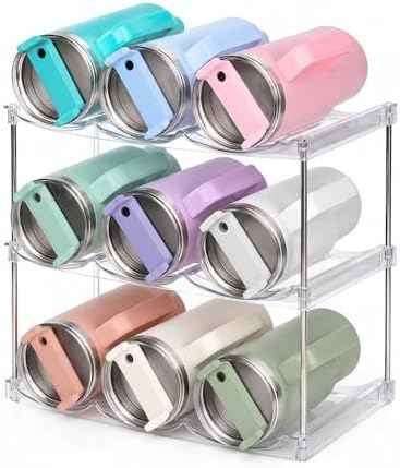 Stackable Water Bottle Organizer for Stanley 40 oz Tumbler, Large
