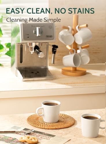 Sweese 5oz Porcelain Espresso Cups Set of 4, Mini Coffee Mugs
