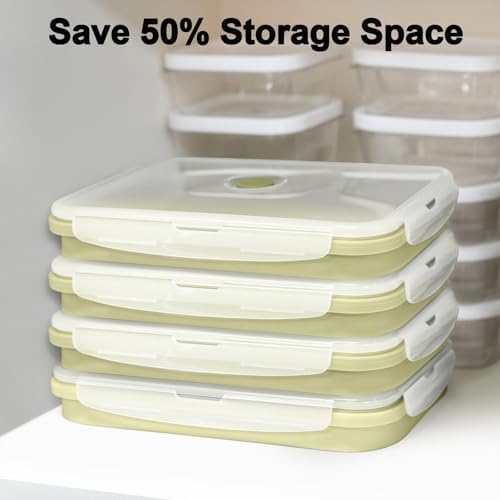 Collapsible Food Storage Containers with Airtight Lid & Air Vent