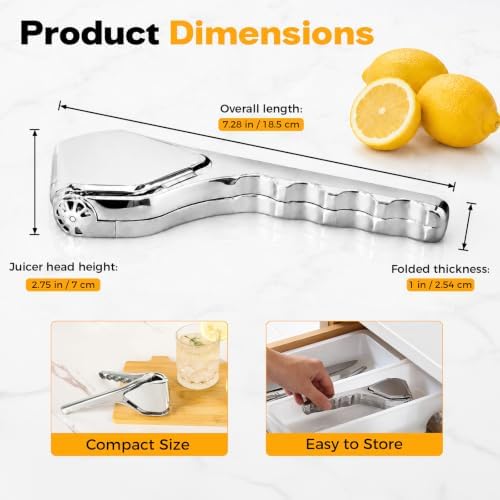 Stainless Steel Fold-Flat Lemon Squeezer