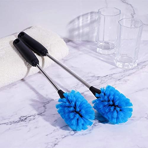 MOSOLAN Stainless Steel Bottle Brush with Replaceable Head, 15 in
