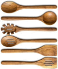 6-Piece Wooden Cooking Utensil Set