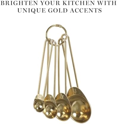 Martha Stewart Richburn 4-Piece Gold Stainless Steel Measuring Spoons