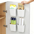 4 Pack Cabinet Door Organizer, Self Adhesive Wall Mount Storage Bins