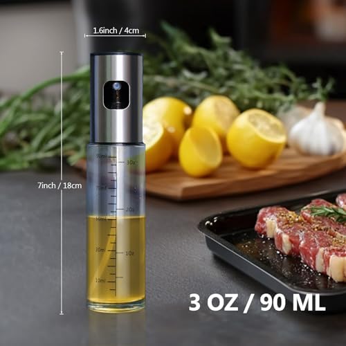 Oil Sprayer for Cooking, 3.5 oz Glass Bottle