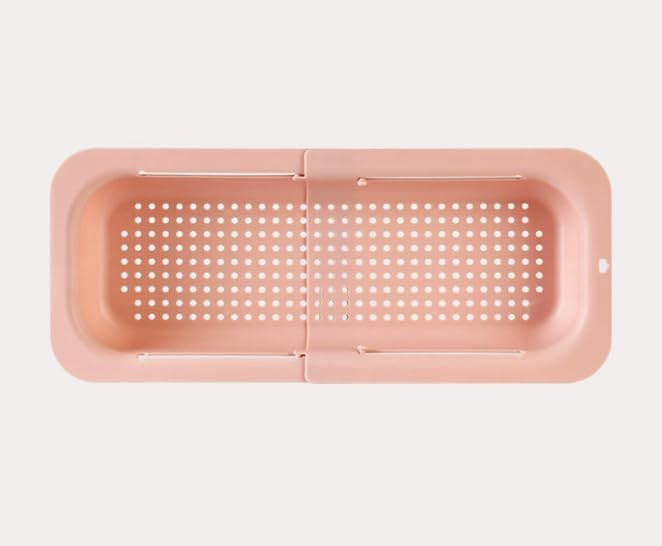 Collapsible Colander Over the Sink, Expandable Plastic Strainer Basket
