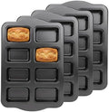 4 Pack Mini Loaf Pans 8-Cavity, Small Cornbread Pan, Banana Bread Pan