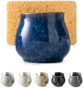 Zoeeker Ceramic Sponge Holder, Kitchen Sink Scrubby Caddy Organizer