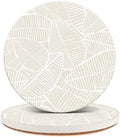 Ceramic Absorbent Table Coasters Set of 2 - Heat-Resistant Desk Cup