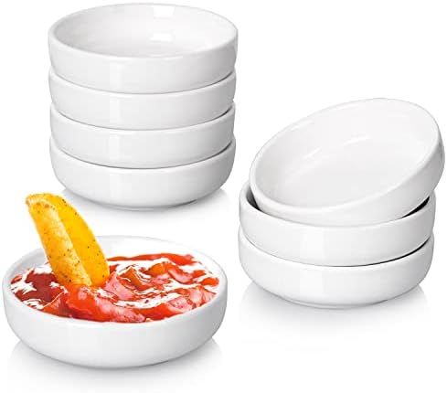 DELLING 3.5 oz Dipping Bowls Set of 8, Porcelain Sauce Cups