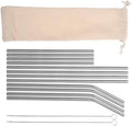Reusable Stainless Steel Straws Set with Case and Brushes Xmas