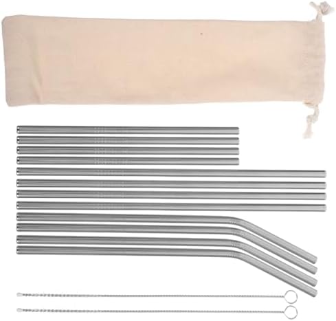 Reusable Stainless Steel Straws Set with Case and Brushes Xmas