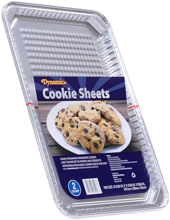 Dynamic Half Size Aluminum Cookie Sheets – Pack of 2, Tray Size 16.24”