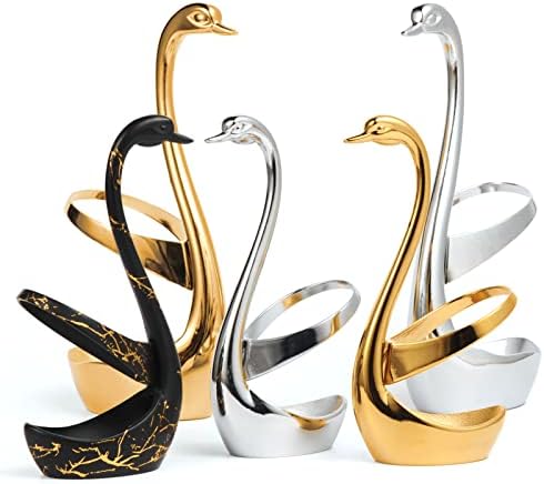 AnSaw Elegant Small Silver Swan Base Holder