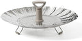 Martha Stewart Richburn 10.6-Inch Telescopic Folding Steamer Insert with Nylon Handle – Mirror Finish, Durable Stainless Steel Vegetable and Food Steamer