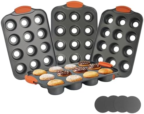 4 Pcs Mini Cheesecake Pans with Silicone Handle Anti Heat Nonslip