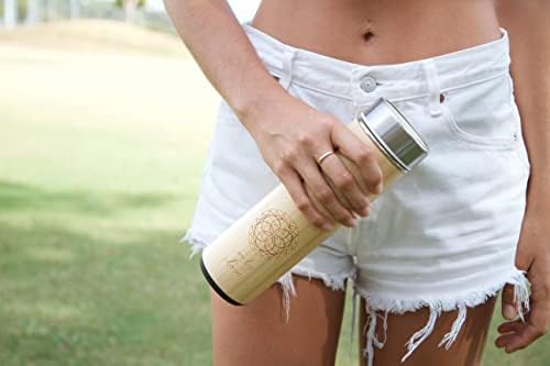 Sacred Lotus Love Insulated Bamboo Tea Travel Tumbler with Infuser