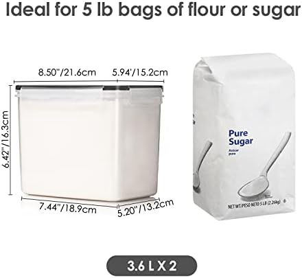 Vtopmart Airtight Food Storage Containers, 6 Pieces, Black