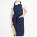 ATLINIA 100% Linen Apron for Women Men Apron for Kitchen Cooking