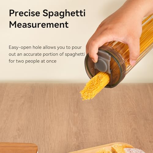 Tall Spaghetti Pasta Storage Container - 48oz Clear Pasta Holder